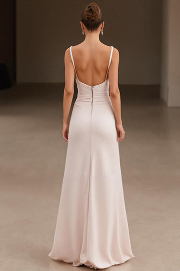 Ivory Spaghetti Straps A Line Formal Dress